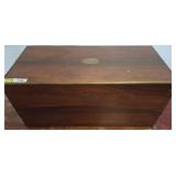 Wooden Chest With Brass Trim