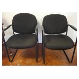 Black Fabric Office Side Chairs