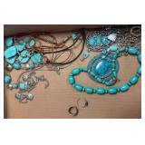Turquoise and Silver-Tone Jewelry