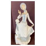 Castilla Porcelain Figurine of Woman in Bonnet