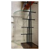 Glass Display Case with Metal Rack Stand