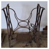 Cast Iron Sewing Machine Base with Treadle