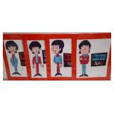 Copy prints Cartoon Beatles Prints with Red Border