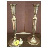 Silver-Tone Metal Candlesticks