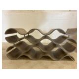 Wood Wine Rack with Wave Design