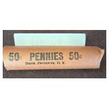 1952 Penny Roll Labeled Bank Products, N.Y.