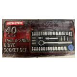 Ultra Steel 40-Piece Drive Socket Set