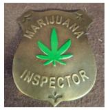 Metal Marijuana Inspector Badge Replica