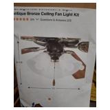 Antique Bronze Ceiling Fan Light Kit