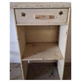 Wood Side Table With Drawer and Shelf Space