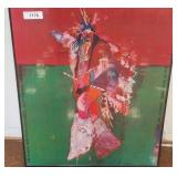 Framed Art Print of Native American Dancer