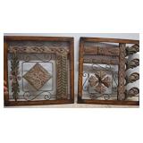 Square Decorative Wood and Metal Panels