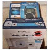 Motion Alarm Kit and Portable AM/FM Radio