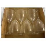 Etched Glass Wine Goblets