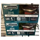 2 Veranda Solar Post Caps, Bronze Finish