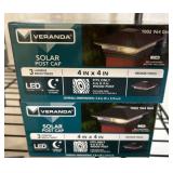 2 Veranda Solar Post Caps, Bronze Finish