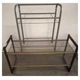Two-Tier Metal Storage Shelf with Rack