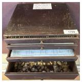 Wooden Cabinet with Watch Parts for Waltham Watche
