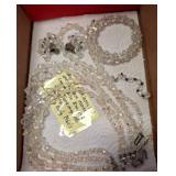 Crystal Necklaces, Bracelet, and Earrings Set