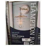 Hampton Bay Waterside Wall Sconce in Nickel