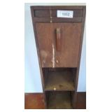 Wooden Smoke Stand with Brass Ashtray