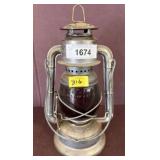 Dietz Little Wizard Lantern with Red Glass Globe