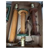 Wooden Bobbin Lamp Bases