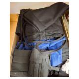 Fabric Aprons in Black and Blue