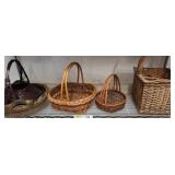 Wicker Baskets in Various Designs, Traverse Rod 48