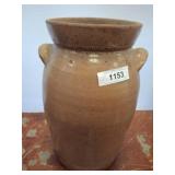 Stoneware Crock with Handles, 17 Inches Tall