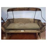 Wooden Buggy Seat with Iron Frame