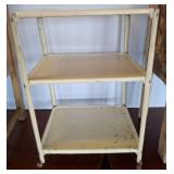 Metal Three-Tier Rolling Utility Shelf