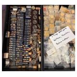Two Trays of Vintage Watch Parts and Components