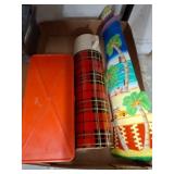 Plaid Thermos, Plastic Case, Inflatable Decor