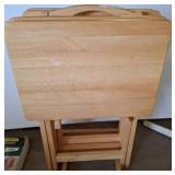Wooden Folding TV Trays with Stand