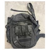 Black Tactical Backpack with Accessories