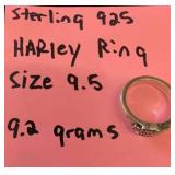 Sterling Silver Harley-Davidson Ring, Size 9.5