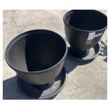 Black Plastic Planters
