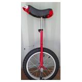 Red Unicycle with Black Saddle and Pedals c4
