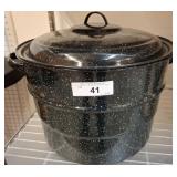 Speckled Enamel Canning Pot With Accessories