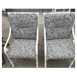 White Metal Patio Chairs With Cushions