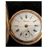 Gold-Tone Pocket Watch with Roman Numeral Dial