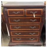 Dark Wood Chest by Rivers Edge, Six Drawers