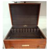 Wood Storage Box With Felt-Lined Interior