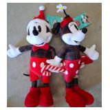 Disney Mickey and Minnie Christmas Plush Figures