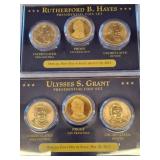 Two Presidential Coin Sets: Hayes and Grant