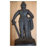 Cast Iron Knight Figurine with Sword