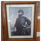 Framed Portrait Print of Civil War-Era Soldier w12