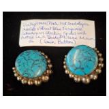 Sterling Silver & Turquoise Clip-On Earrings