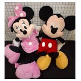 Plush Minnie and Mickey Mouse Dolls